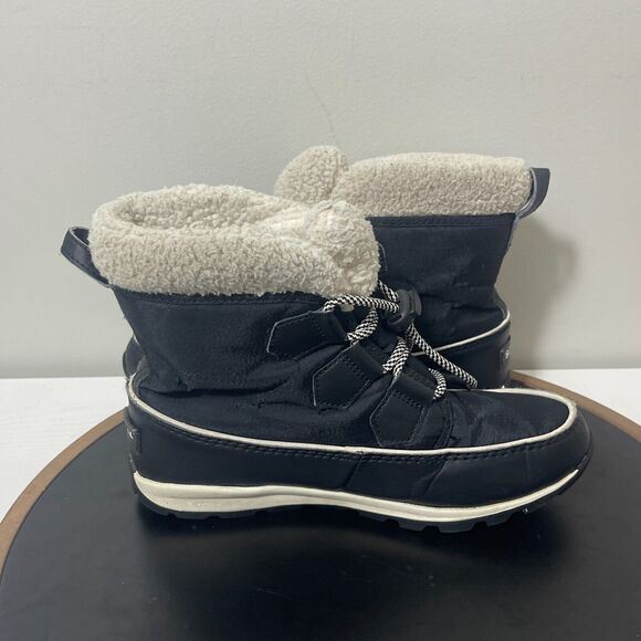 Sorel Whitney II Short Lace WP Boot Waterproof Black Noir US Boysโ 4 - Picture 7 of 12